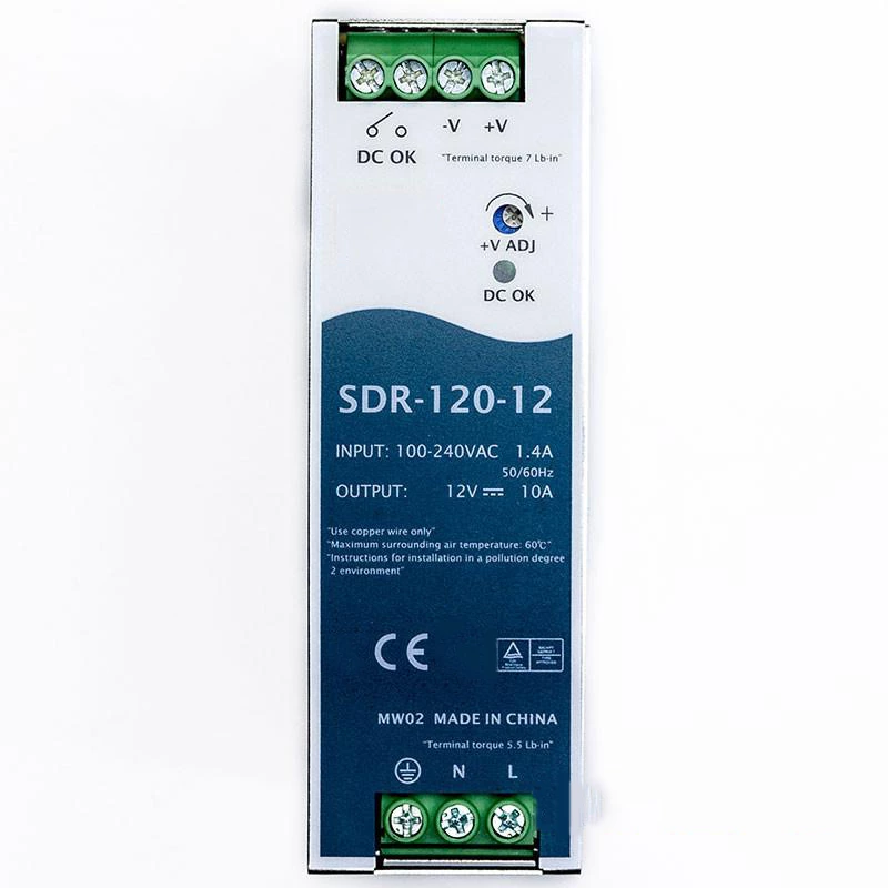 SDR-120-24 12V 10A 24V 5A LED DIN Rail Switching Power Supply