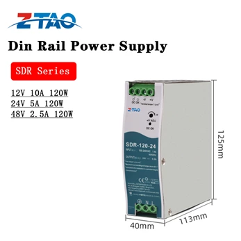 SDR-120-24 12V 10A 24V 5A LED DIN Rail Switching Power Supply