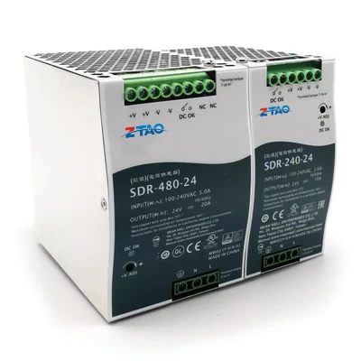 SDR-480 24V 20A 48V 10A Pfc Din Rail Mounted Switch Mode Power Supply