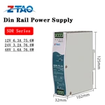 SDR-75-12 75W 6.3A 12V 24V 3.2A DC Pfc DIN Rail Switching Power Supply