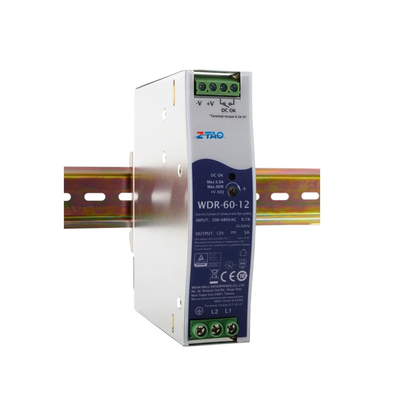 WDR-60-24 380V Input 60W 24V 2.5A Industrial Control AC to DC SMPS DIN Rail Power Supply
