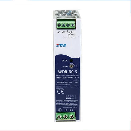 WDR-60-24 380V Input 60W 24V 2.5A Industrial Control AC to DC SMPS DIN Rail Power Supply