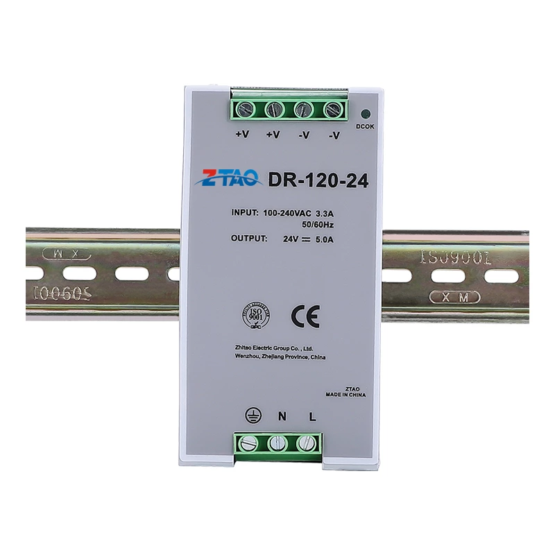 24V Smps DR-120-24 12v 10a 24v 5a 120w Din Rail Switching Mode Power Supply