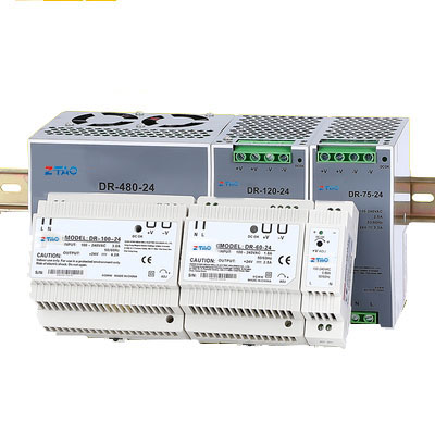 Single Output15W 60W 120W 240W 480W AC DC 12V 24V Industrial Din Rail Power Supply
