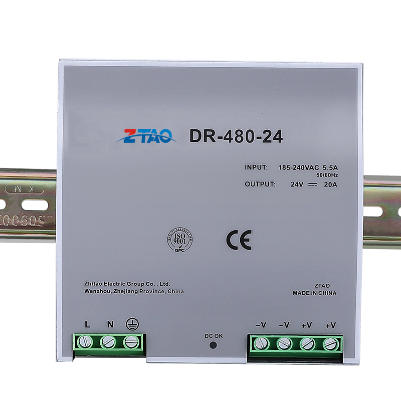 DR-480 480W 20A 24Vdc Din Rail Power Supply 12v dc to 24v dc Din-Rail Switching Power Supply