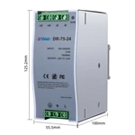 Dr-75-24 Smps 24vdc 12v 6.3a 24v 3.2a 48v 1.6a 75w Industrial Din Rail Switching Mode Power Supply