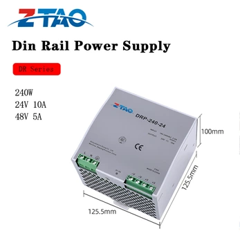 Single Output 240W 5A 48V DC DRP-240-24 10A 24V DIN Rail Ups Switching Power Supply