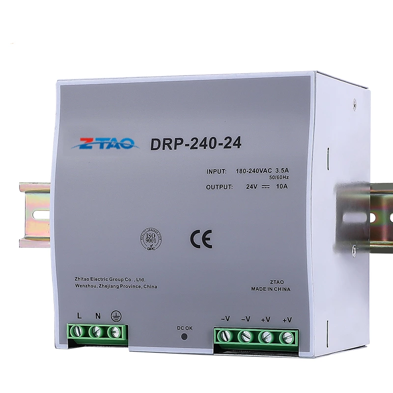 Single Output 240W 5A 48V DC DRP-240-24 10A 24V DIN Rail Ups Switching Power Supply