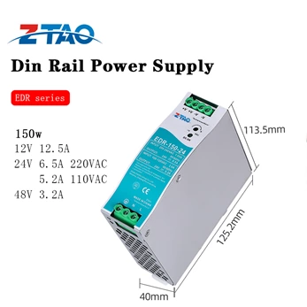 150W 24V 6.5A Din Rail EDR-150-24 AC to DC adjustable Switching Power Supply