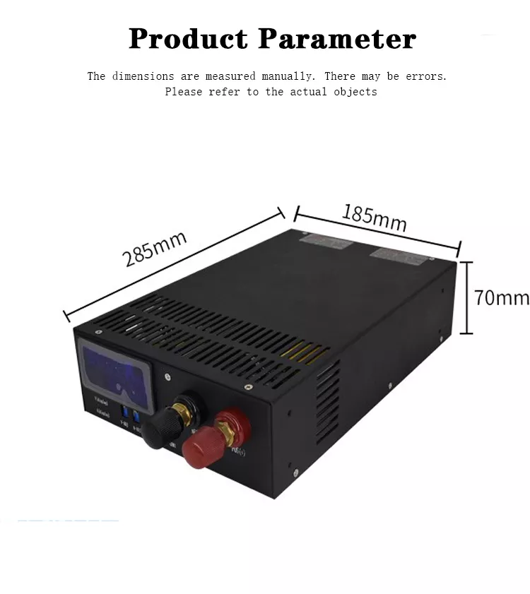 Single Output S-2500-24 24v 2500w 104a High Power Variable 2500w Dc Regulated Digital Display Power Supply