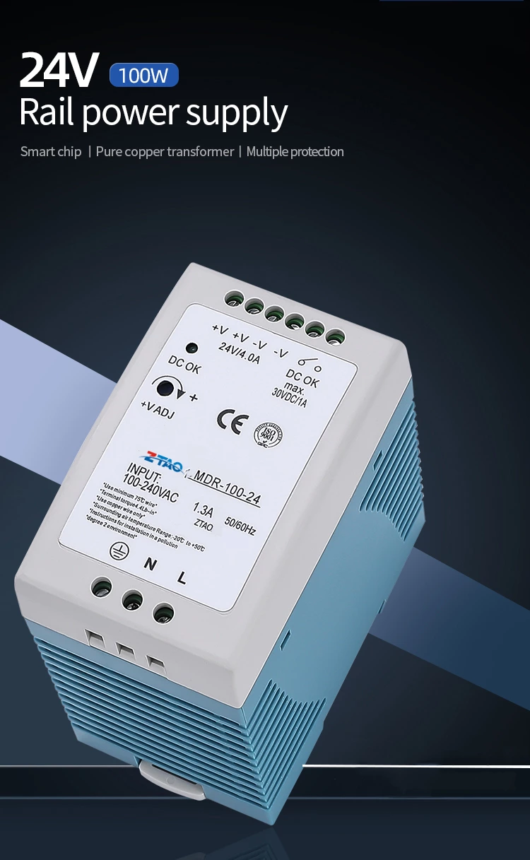 MDR-100-24 12v 7.5A 24v 4A 48v 2A 100W Led Driver Ac Dc Switching Power Supply