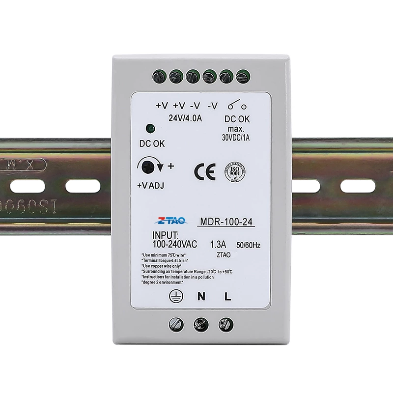 MDR-100-24 12v 7.5A 24v 4A 48v 2A 100W Led Driver Ac Dc Switching Power Supply