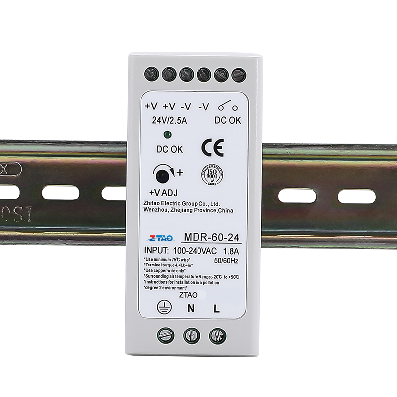 Hot Item Mdr-60 DC Din Rail 60w 24v Smps 5v 10a 12v 5a 24v 2.5a Switching Power Supply for Led