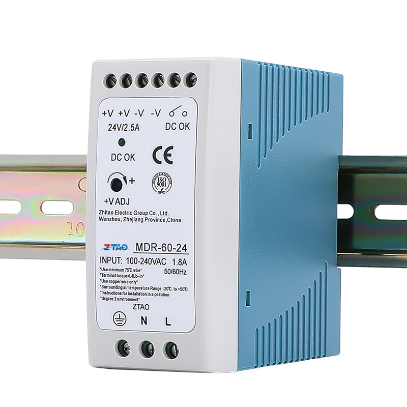 Hot Item Mdr-60 DC Din Rail 60w 24v Smps 5v 10a 12v 5a 24v 2.5a Switching Power Supply for Led