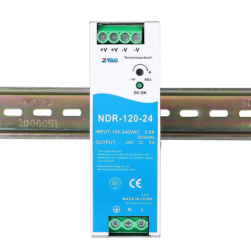 Industrial DIN RAIL 12V 24V 48V 120W DC Switching mode Power converter