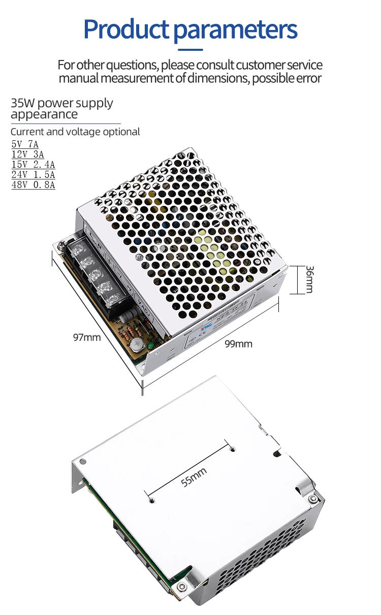 NES-35-24 Single Output Voltage 12V 3A 24V 1.5A 35W AC to DC Switching Power Supply