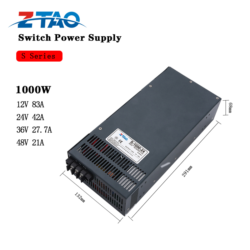 Smps 1000W 41.6A S-1000-24 Constant Voltage 24V Ac to Dc Cctv Switching Power Supply