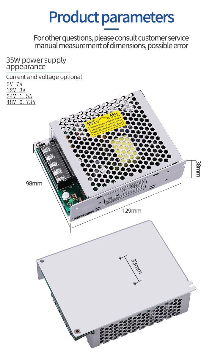 SMPS Single Output 12V 3A 35W  AC DC Switching Mode Power Supply