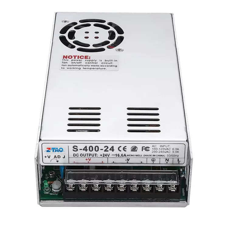 Hot Sale S-400-24 Single Output 24V Power Supply 400w 24vdc 17a Switching Power Supply