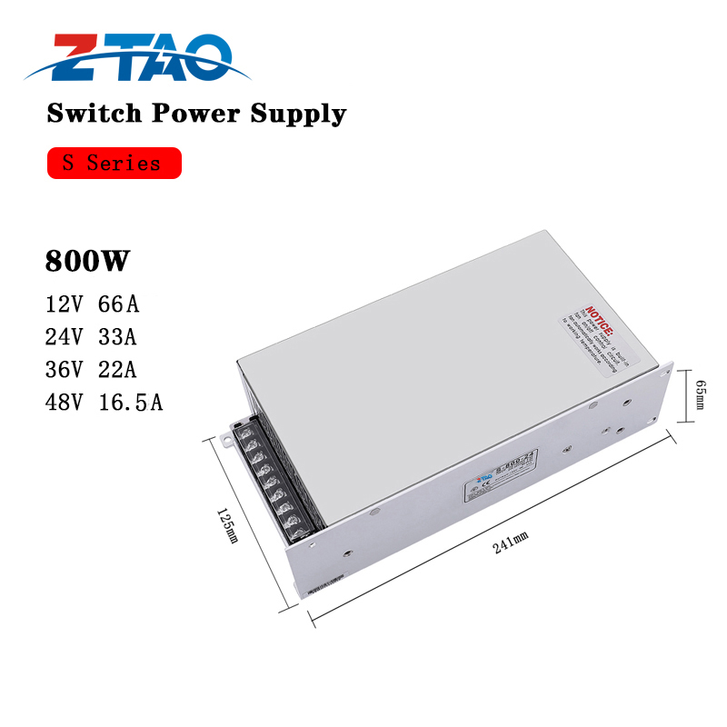 S-800-24 800w 24v 33a Smps Ac to Dc Switching Mode Power Supply for CCTV Camera 3d Printer