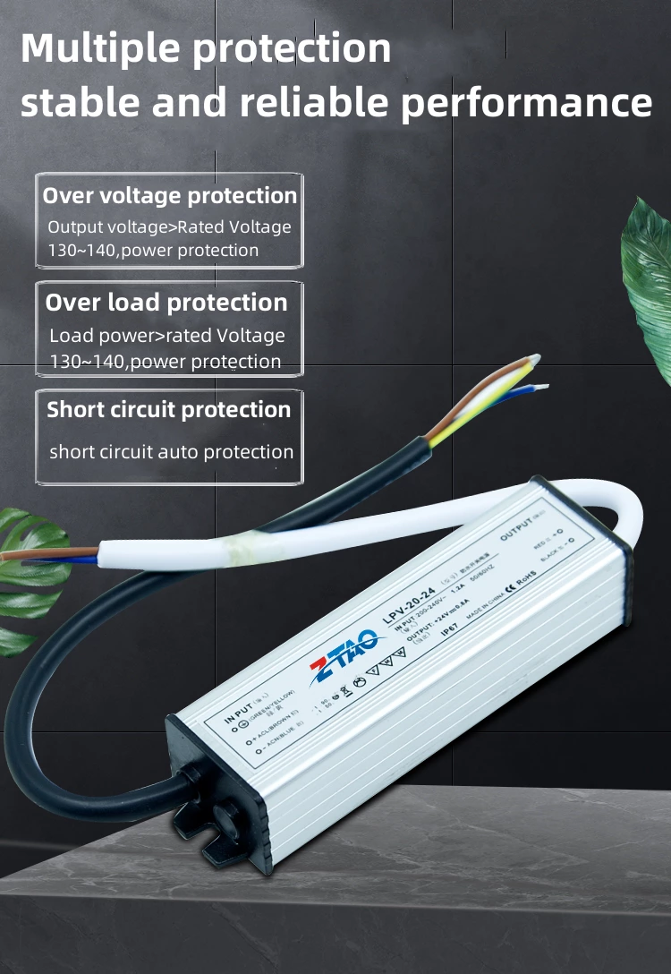 waterproof led power supply 12v 500W 400W 300w 200w ip67 led driver for outdoor led lighting