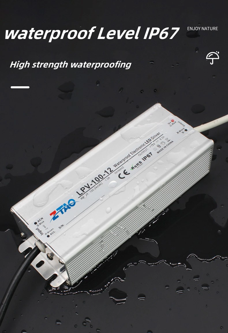 ZTAO 12v 250w Waterproof Switching Power for led lights 220V AC to DC Transforme