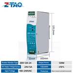 ZER-120-24 switch power supply  Ac to Dc power inverters 24v 5a din rail adapters for LED LIGHT