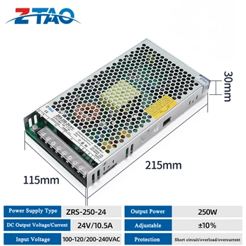 smps Ultra thin power adapters 250w 12v 24v  ZRS-250-24 Ac Dc power supply 24v for 250w CCTV power supply