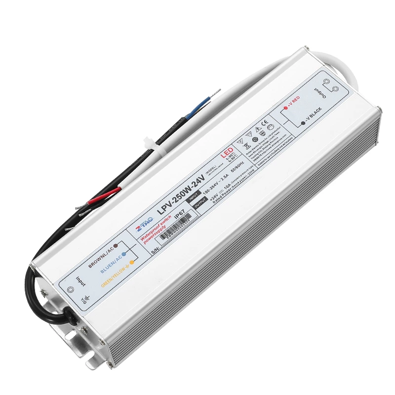 ZTAO 12v 250w Waterproof Switching Power for led lights 220V AC to DC Transforme