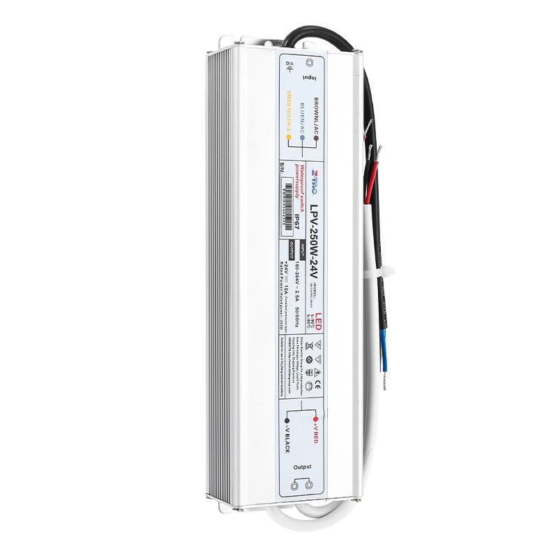 ZTAO 12v 250w Waterproof Switching Power for led lights 220V AC to DC Transforme