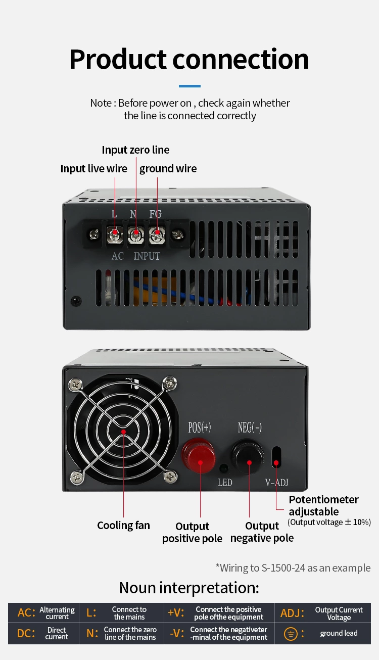 ZTAO 1500W 24V 12V 48V Switching Power Supply for Industrial Control Equipment