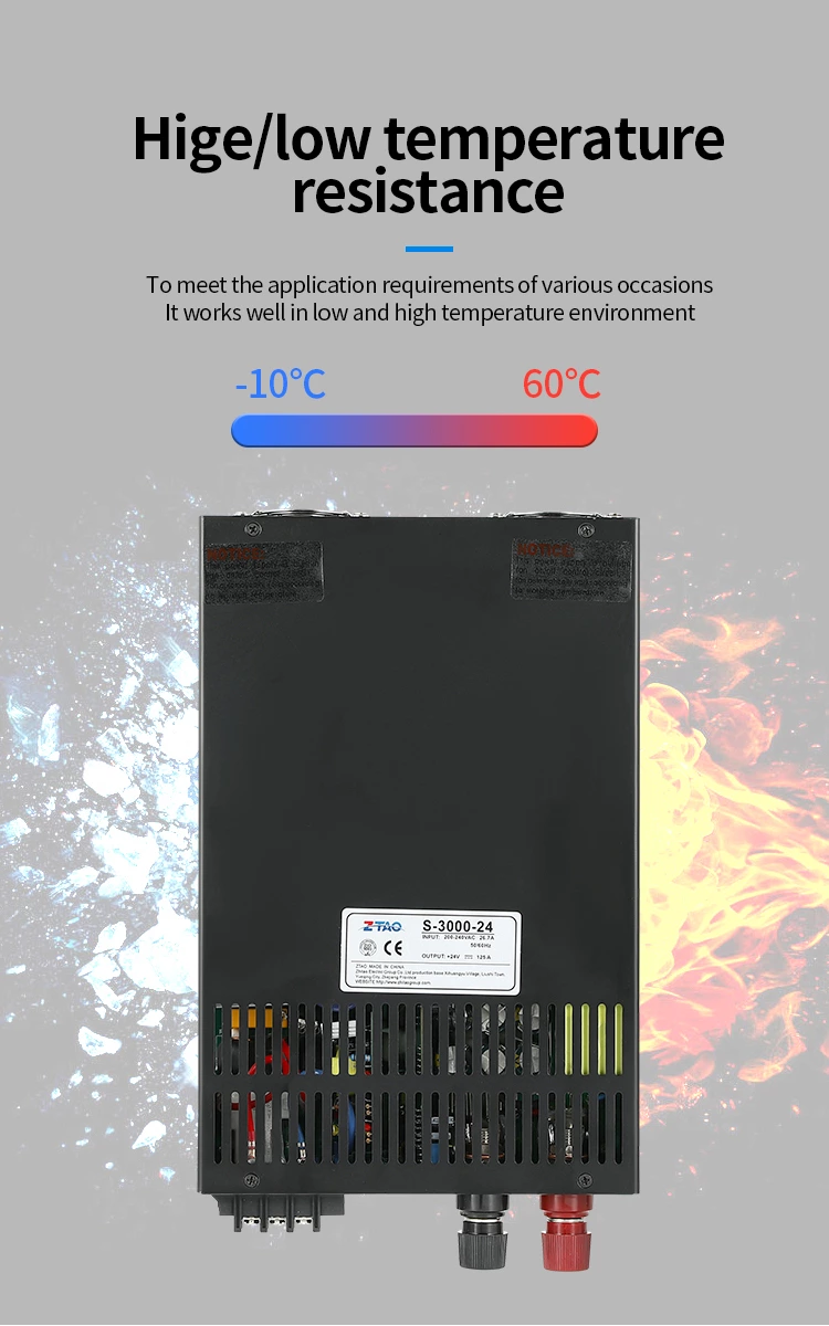 High-power High Voltage Ac Dc Smps 3000w S-3000-12 12v 250A  24V 48V Switching Mode Power Supply