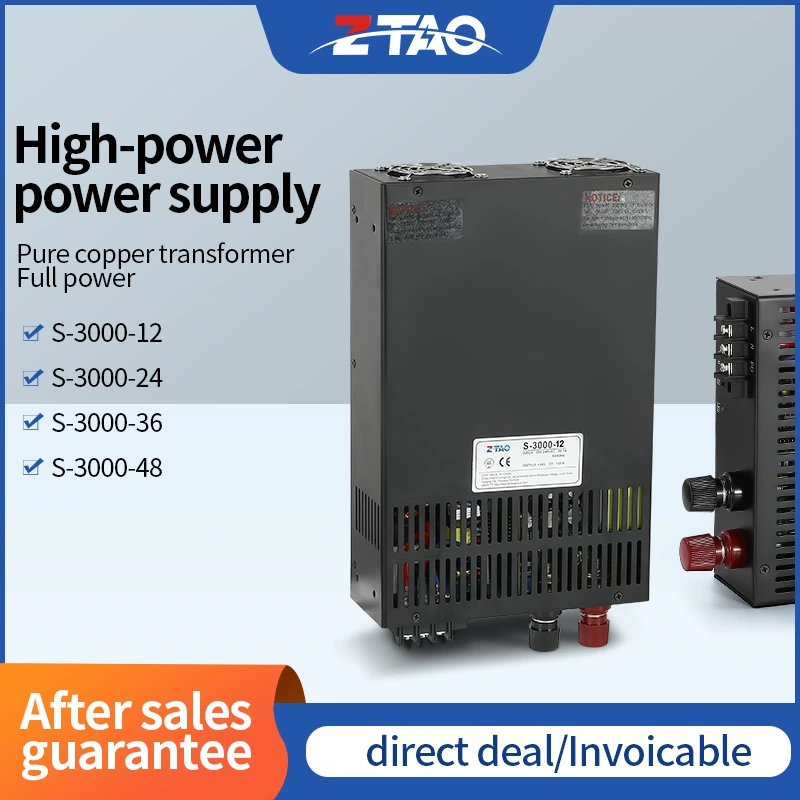 3000w 24v 125A Ac to Dc High Power Adjustable Voltage Switch Mode Power Supply