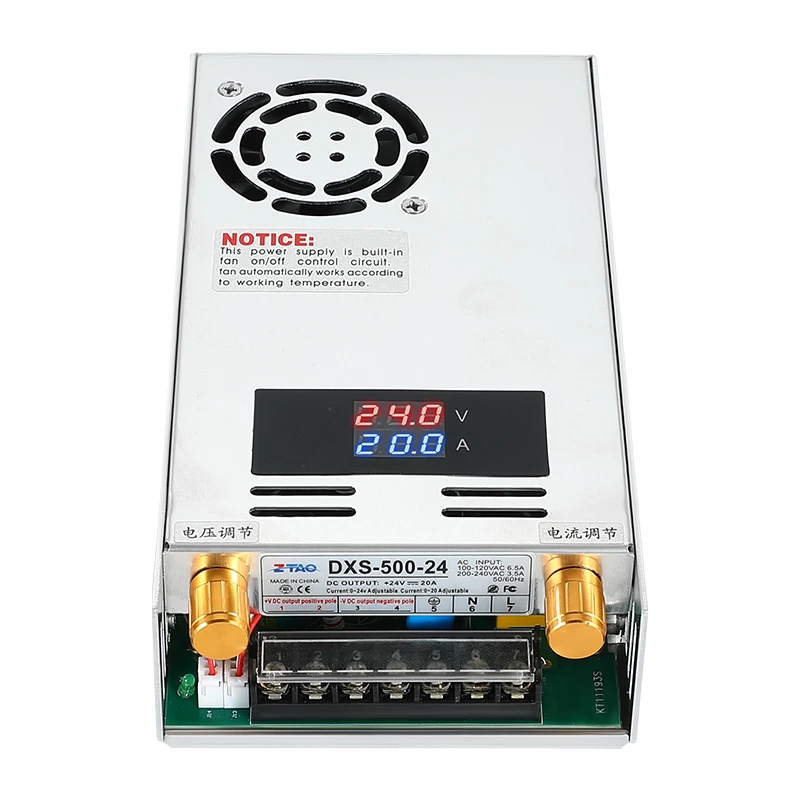 DXS-500-24 24V Adjustable Voltage and current 12V 48V 500W Stabilization Digital Dc Power Supply