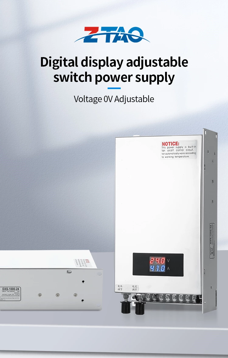 DXS-1000-24 Dc to Ac 24v 40a  1000W 12V 36V 48V 80V 60V Dc Stabilized Industrial Digital Display Slim Power Supply