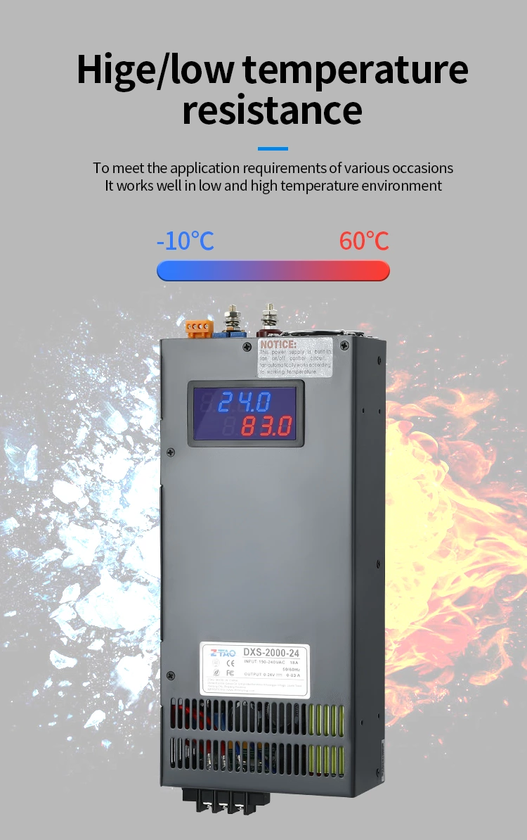 DXS 2000W digital display switching power supply Adjustable voltage and Current 0-24V 36V 48V 60v SMPS 24v 83A 48V 41.6a