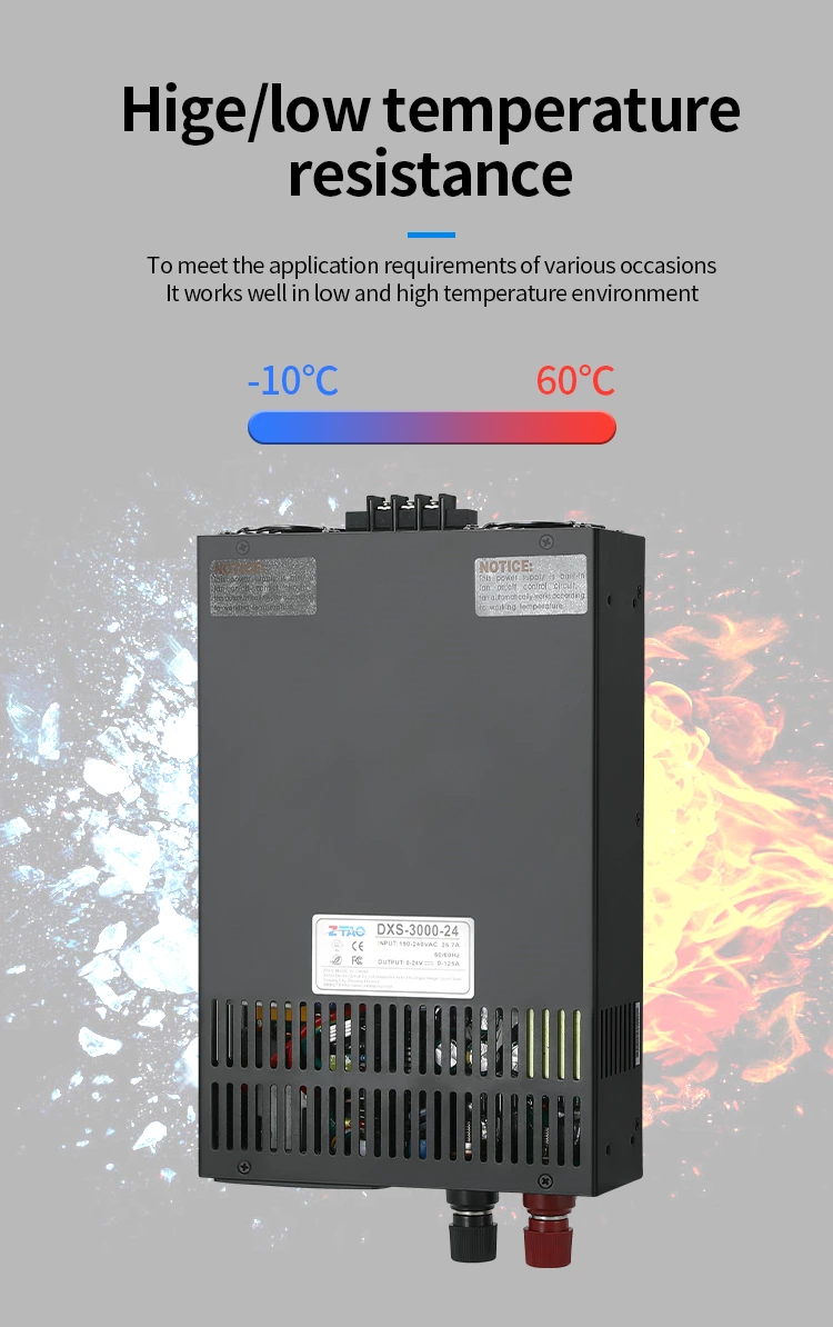 High quality switch power adapters for led drivers DXS-3000-24 24v 125a 3000w AC to DC Digital Display power supply for 24vdc