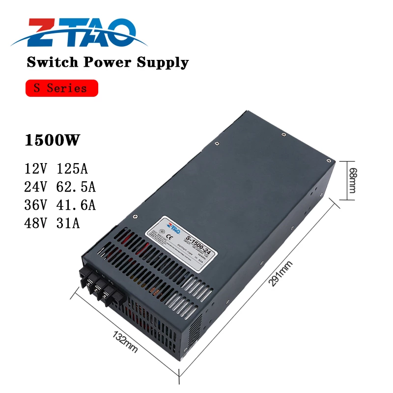 ZTAO 1500W 24V 12V 48V Switching Power Supply for Industrial Control Equipment