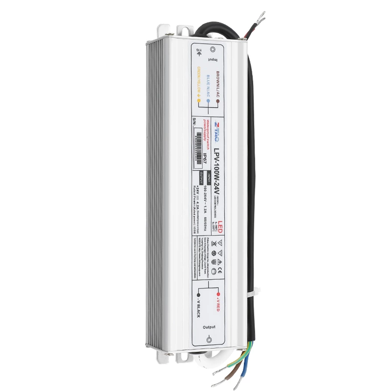 12v Led Controller AC to DC 24v Waterproof Thin Strip Light Power Supply Ip67 Outdoor with led drivers and swimming pool