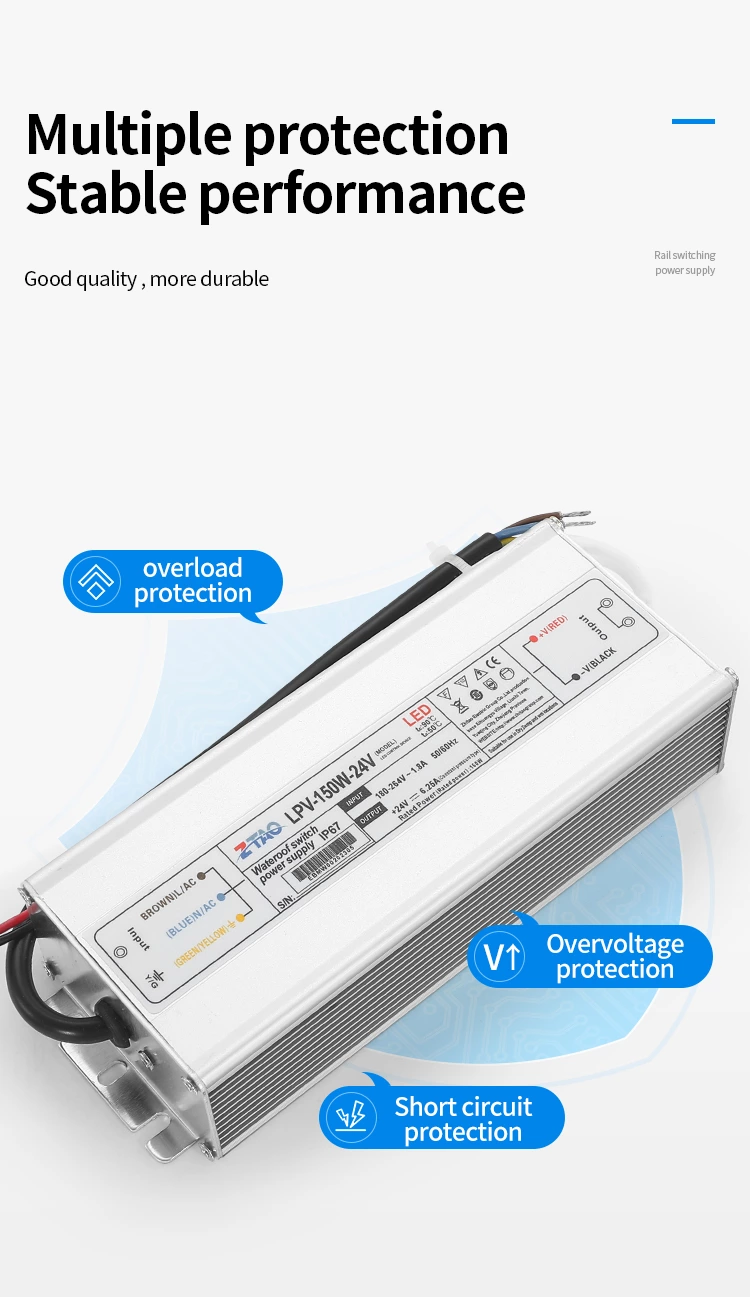 12v 150w LPV-150-24 Waterproof Switching Power display racks 220V AC to DC Transformer for led drivers swimming pool supplies
