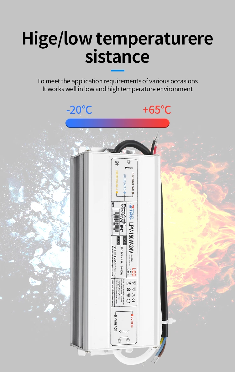 12v 150w LPV-150-24 Waterproof Switching Power display racks 220V AC to DC Transformer for led drivers swimming pool supplies