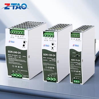 SDR Series SDR-75W SDR-120W SDR-240W AC-DC Single Output with PFC Function Industrial DIN Rail Switching Power Supply