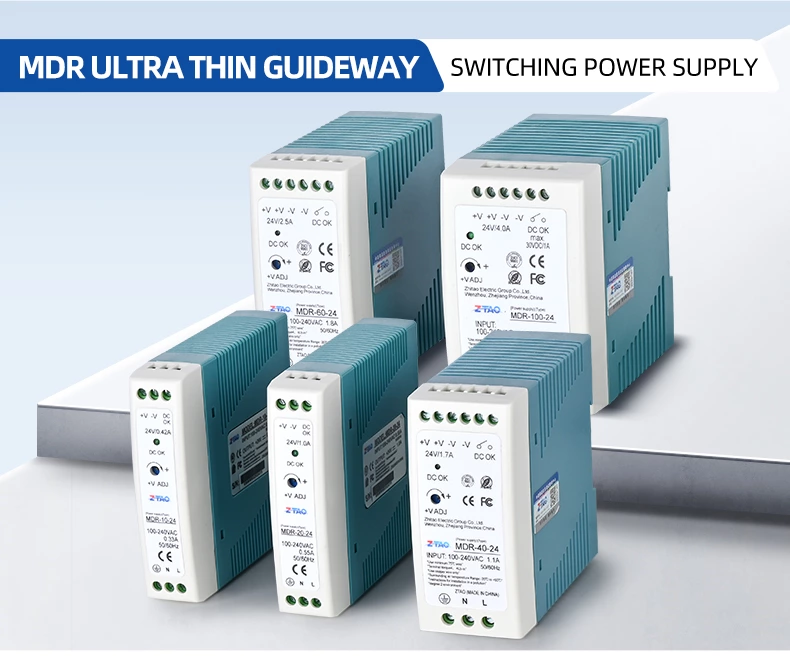 MDR-10W 20W 40w 60W 100W 24V 12V Industrial Din Rail Mount Switching Power Supply MDR Series/Single Output Industrial DIN Rail