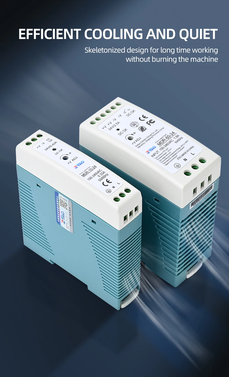 MDR-10W 20W 40w 60W 100W 24V 12V Industrial Din Rail Mount Switching Power Supply MDR Series/Single Output Industrial DIN Rail