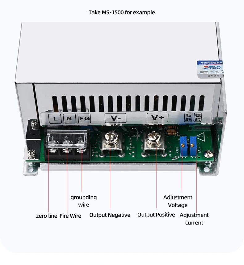 MS Series Switching Power Supply AC DC Smps Power Supply 10w 15W 25W 50W 60W 100W 120W 250W360W 400W 1000W Power Supply 12V 24v