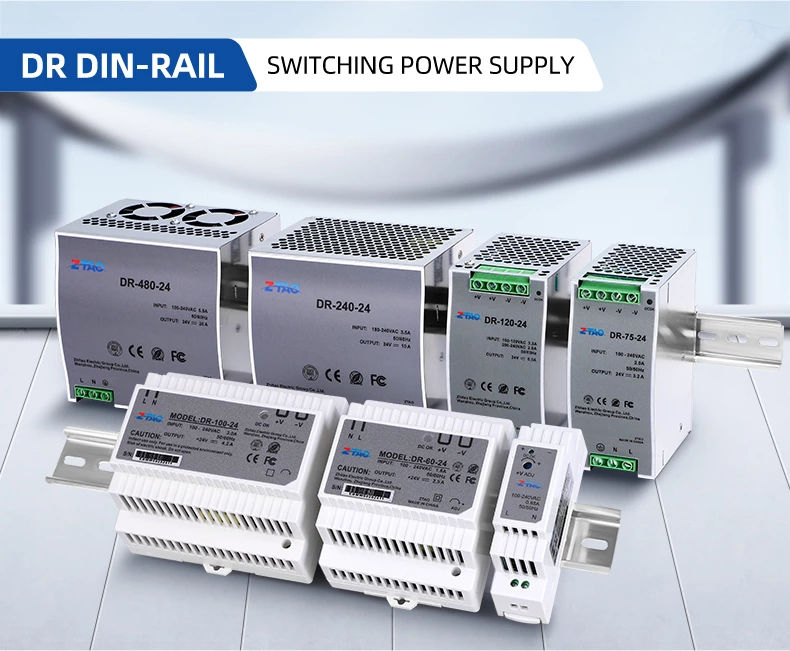 110V/220V/240V 15W-3000W Smps S/LRS/DR/HDR/NDR/EDR Ac to Dc Industrial Power Supply 5V 12V 24V 48V Led Switching Power Supply