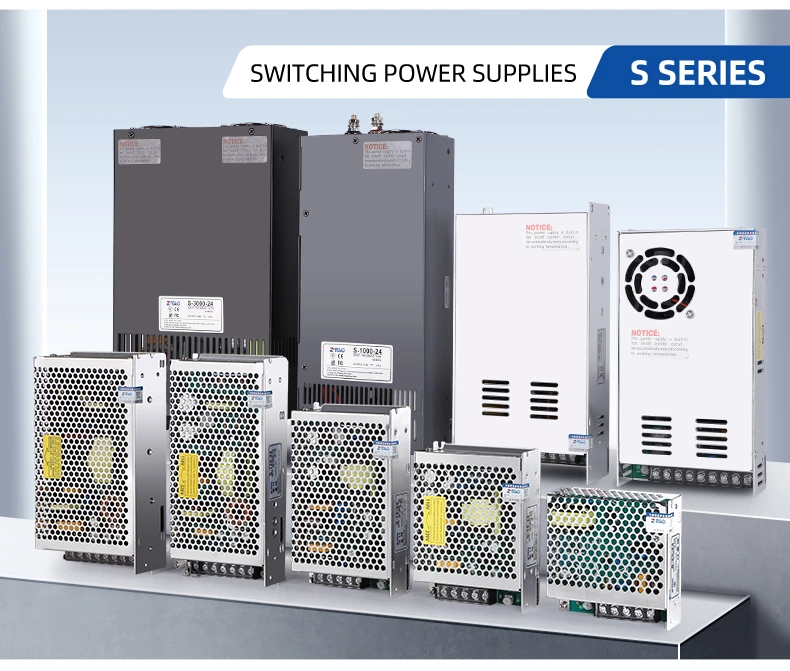 110V/220V/240V 15W-3000W Smps S/LRS/DR/HDR/NDR/EDR Ac to Dc Industrial Power Supply 5V 12V 24V 48V Led Switching Power Supply