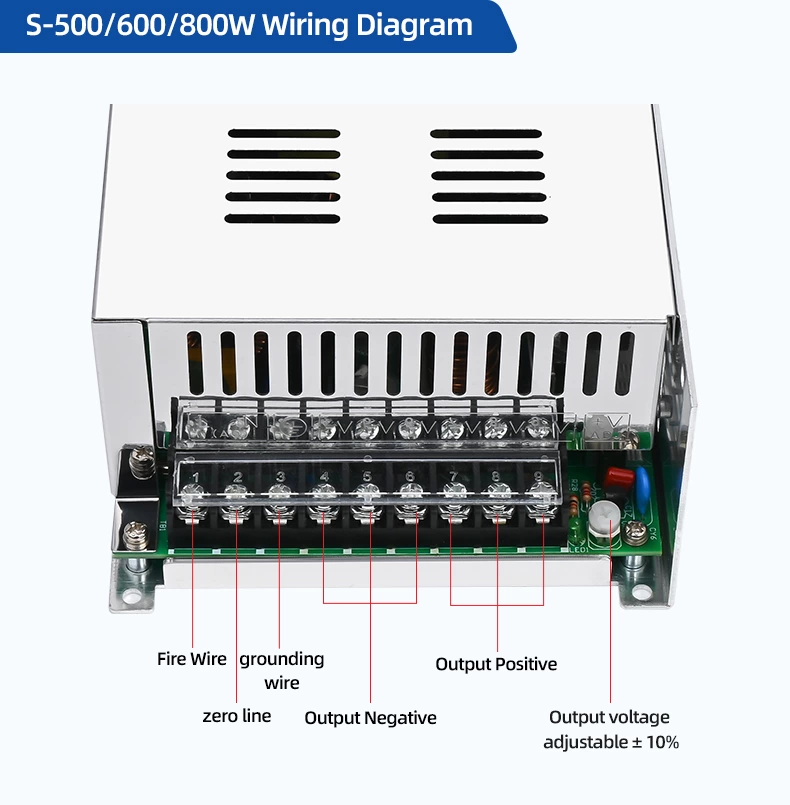 S Series Power Supply for Industrial Control Systems 15W-3000W 5v 12V 24V 48v Switching Power Supply Industrial Power Supply