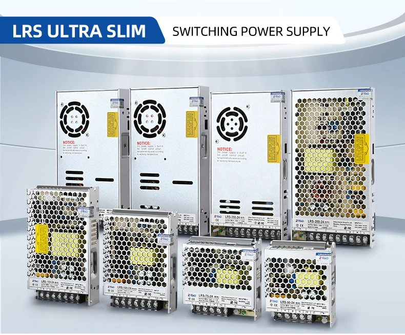 LRS Series Smps Cctv AC 110v 220v 35W 50W 75W 100W 150W 200W 350W 400W 600W Dc Switching Power Supply for Automation Equipment