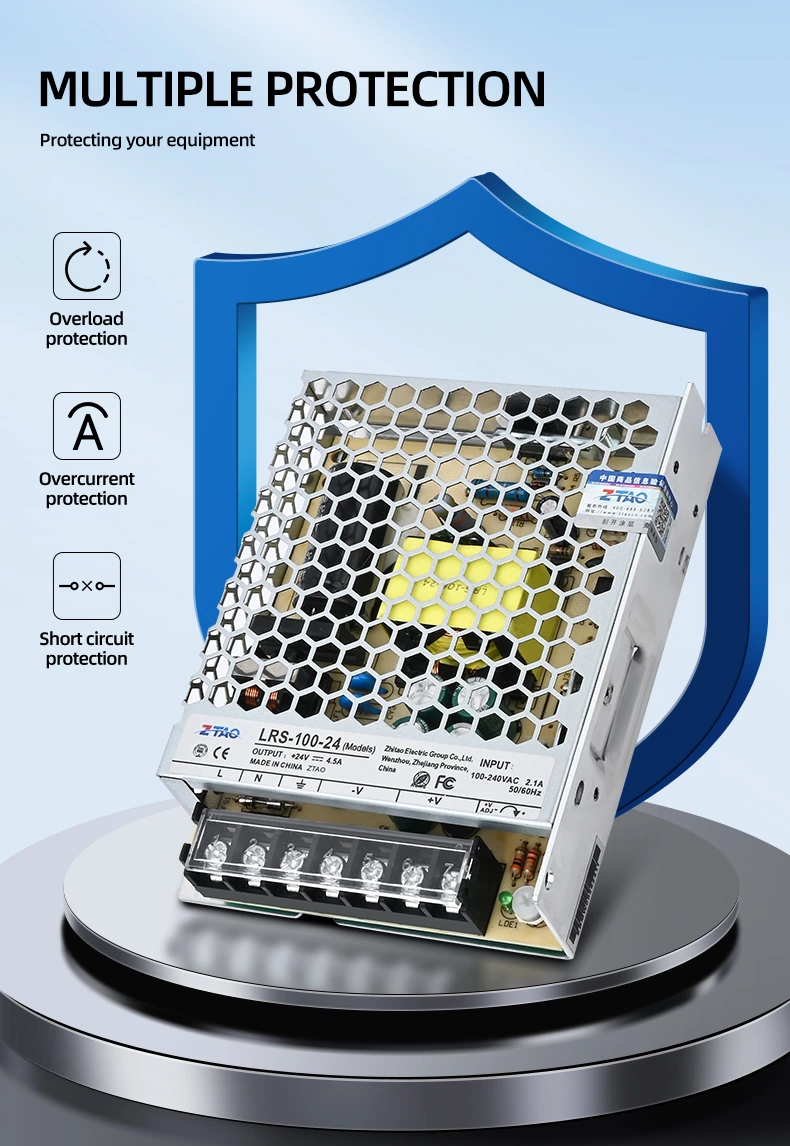 LRS Series Smps Cctv AC 110v 220v 35W 50W 75W 100W 150W 200W 350W 400W 600W Dc Switching Power Supply for Automation Equipment